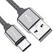 USB Type C Cable (2-Pack 3.3FT),OneKer USB C to USB A Charger Nylon Braided Fast Charging Cord Compatible Samsung Galaxy Note 9 8 S10 S9 S8 Plus,LG G5 G6 V20,Google pixel 2 xl, HTC U11,OnePlus 5(Grey)