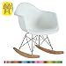 Produktbild Decopresto 1 x Kid Schaukelstuhl skandinavisch Beine: Naturholz Sitz: Weiß DP-RARKL-WH-1
