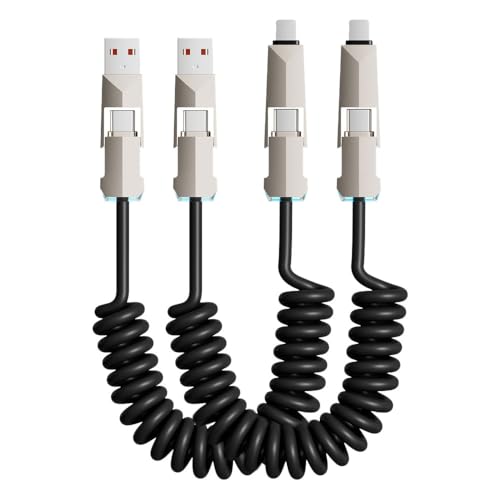 4 in 1 Spring Fast Charging Cable (2-Pack)