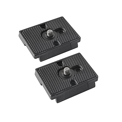 Regetek 2 Pack Quick Release Plate with 1/4-20 Screw for Bogen 3157N Manfrotto 200PL-14 RC2 Camera Tripod(BHQ2 128RC/128RCNAT141RC/141RCNAT222/234RC323390/390B/390RC352RC/308RC460MG486RC2