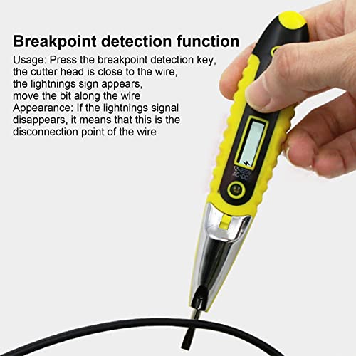 Image of Plplaaoo Digital Voltage Tester Pen with LED Display | Multi-Function AC /DC Voltage Detector for 12V-220V Home Appliance Repair | Non-Contact Electrical Tester Tool for Outlets & Switches
