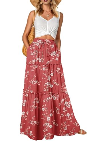 Jupes d'été fluides et tendances : mode bohème florale à taille haute