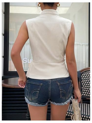 MakeMeChic Women's Military Jacket Mock Neck Cropped Y2K Gothic Pirate Coat - Image 3