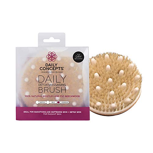 DAILY CONCEPTS Daily Detox Massage Brush, Vigorous, 1 Count, For Dry brushing and Detox massage