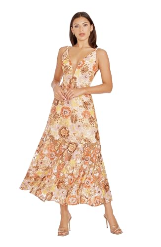 Dress the Population Women's Sierra Fit and Flare Midi Dress