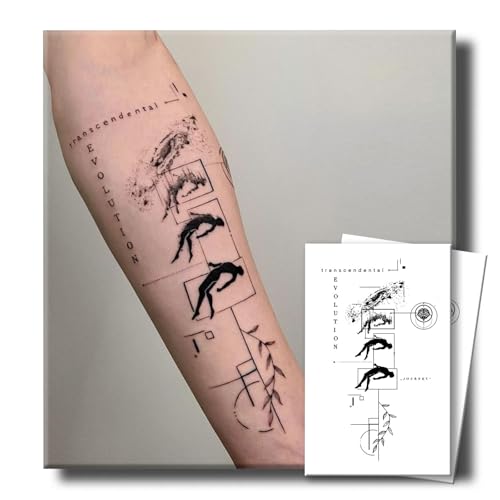 Tattoo Tech, 2 Sheets Large Semi Permanent Tattoo, Lasts 7-15