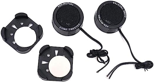 Generic SP Electron Car Tweeter Dome Stereo 1.5-Inch 240 Watts Max With Mounting Kit Angle, Black, Surface - Set Of 2 (120 W) - Bluetooth