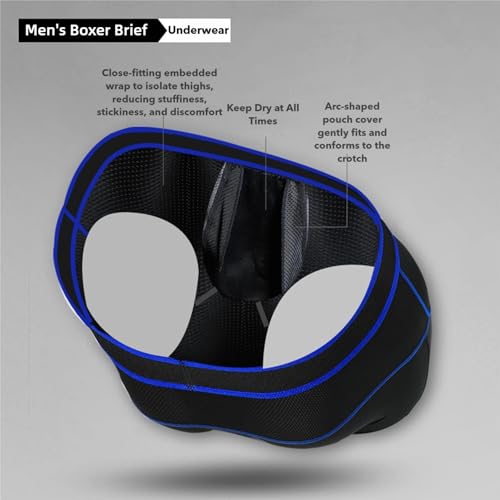 Men's Breathable Mesh Underwear Total Support Pouch Men's Boxer Brief,Anti-Chafing,Moisture-Wicking,3-Pack4