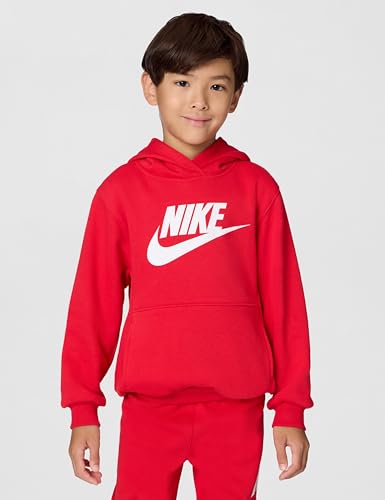 Image of Nike Kids' Sportswear Club Fleece Pullover Hoodie and Joggers 2-Piece Outfit Set (Large Swoosh Logo)