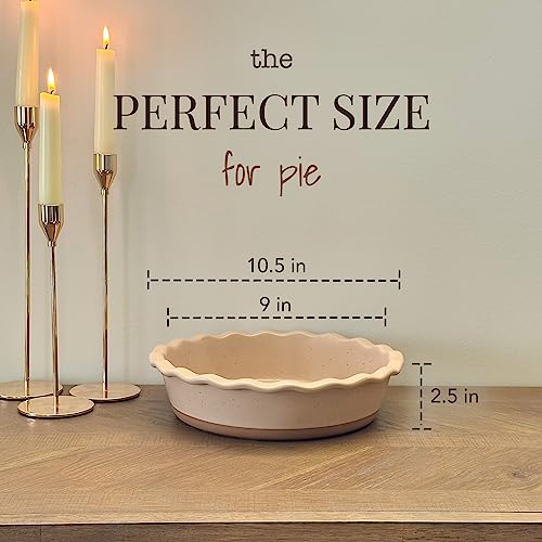 image for MORA CERAMICS HIT PAUSE Mora Ceramic Pie Pan for Baking - 9 inch - Dee