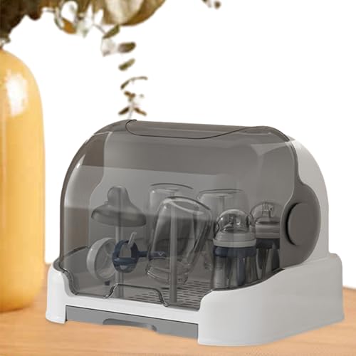 Genérico Caja de Almacenamiento para biberones para niños pequeños, Estante de Secado para encimera de biberones para bebés,Estante para secar Botellas a Prueba de Polvo - Caja de Almacenamiento de p