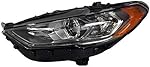 Driver Headlight Assembly Compatible with 2017-2018 Ford Fusion