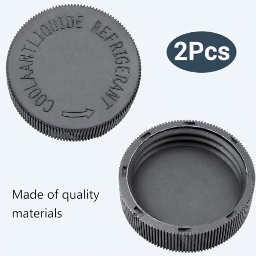 2Pcs 21712-79900 Engine Coolant Overflow Reservoir Tank Black Cap Radiator Coolant Water Tank Lid Cap Fit for Infiniti EX35 FX37 EX37 G35 Q70 QX50 G25 G37 2003-2017 for Nissan Murano Rogue Versa Quest — 사진 2