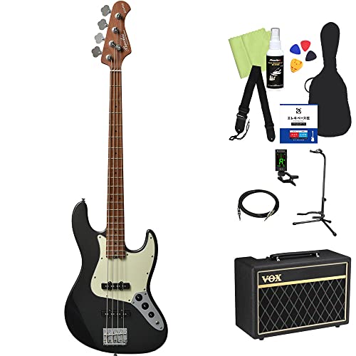 Bacchus WL4-STD/RSM ベース 初心者12点セット 【VOXアンプ付】 Gun-M グローバルシリーズ ジャズべタイプ バッカス