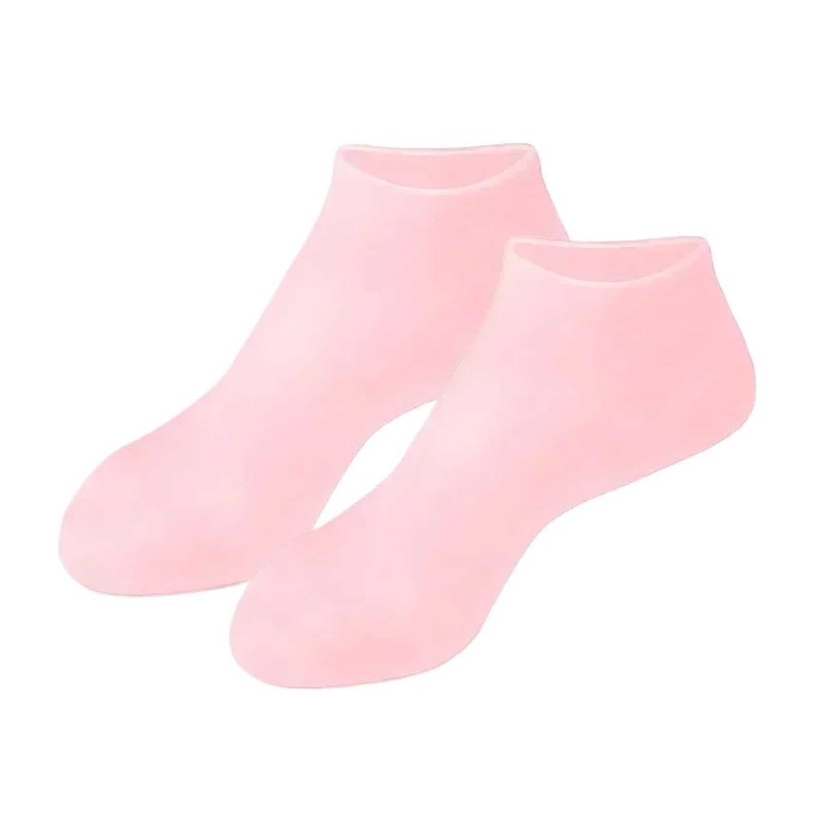 Silikonsocken, feuchtigkeitsspendende Gel-Socken, Peeling und Verhinderung von Trockenheit, rissige, abgestorbene Haut, Schutzfuß (Farbe: Rosa, 30–40 m, Größe: Einheitsgröße)