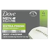DOVE MEN + CARE 3 In 1 Bar for Body, Face, and Shaving To Clean and Hydrate Skin Extra Fresh Body & Facial Cleanser More Moisturizing Than Bar Soap, 3.75 Oz, 24 Count
