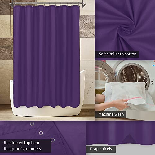 Image of ALYVIA SPRING Waterproof Fabric Shower Curtain or Liner Royal Purple, 72x72
