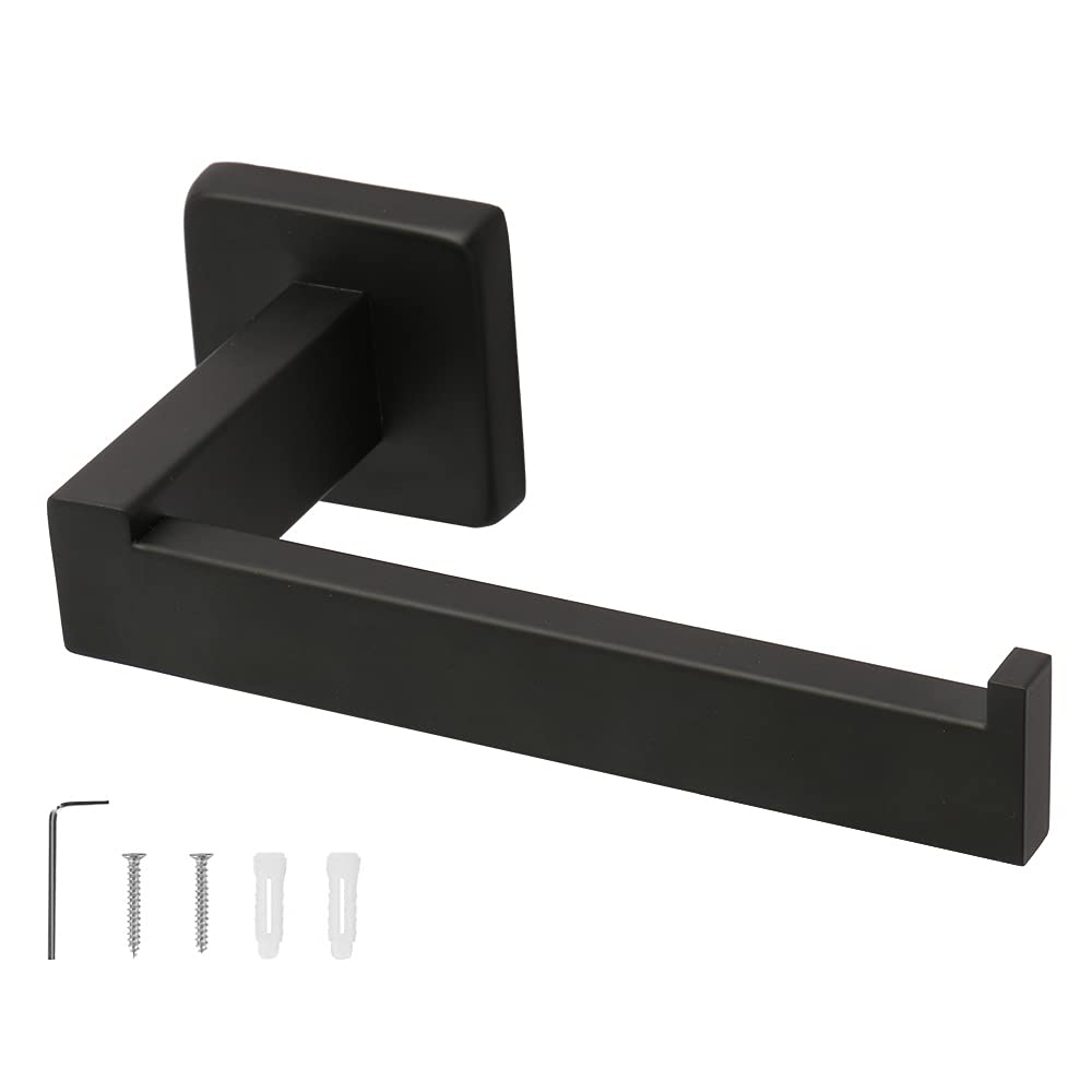 TocTen Toilet Paper Holder-Bathroom Tissue Holder Fit Big Roll Paper, Toilet Paper Roll Holder Wall Mounted Made of Thicken 304 Stainless Steel, Suitable for Bathroom, Kitchen, Office (5.9 in, Black) — Amazon image 12