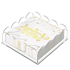 Scalloped Square Clear 7"