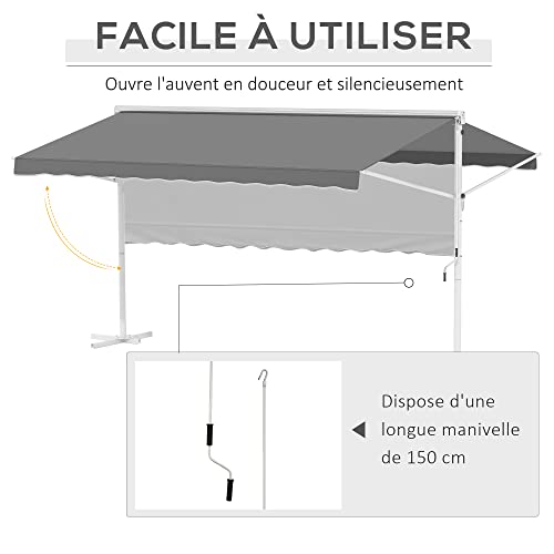 Store double pente rétractable avec inclinaison réglable