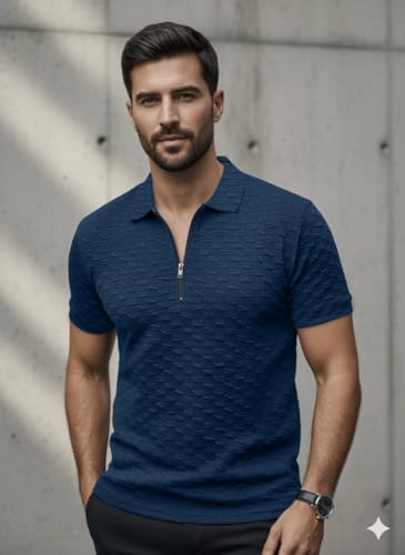 Image of Preneum Men's Poly Cotton Rich Solid Polo Tshirt | Collar Tshirts | Half Sleeves | Plain-Regular Fit (Available in Plus Sizes)