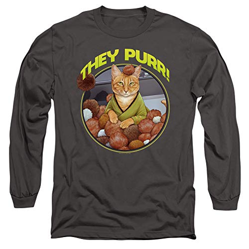 T-shirt Star Trek Cats manches longues gris XL, le cadeau geek parfait