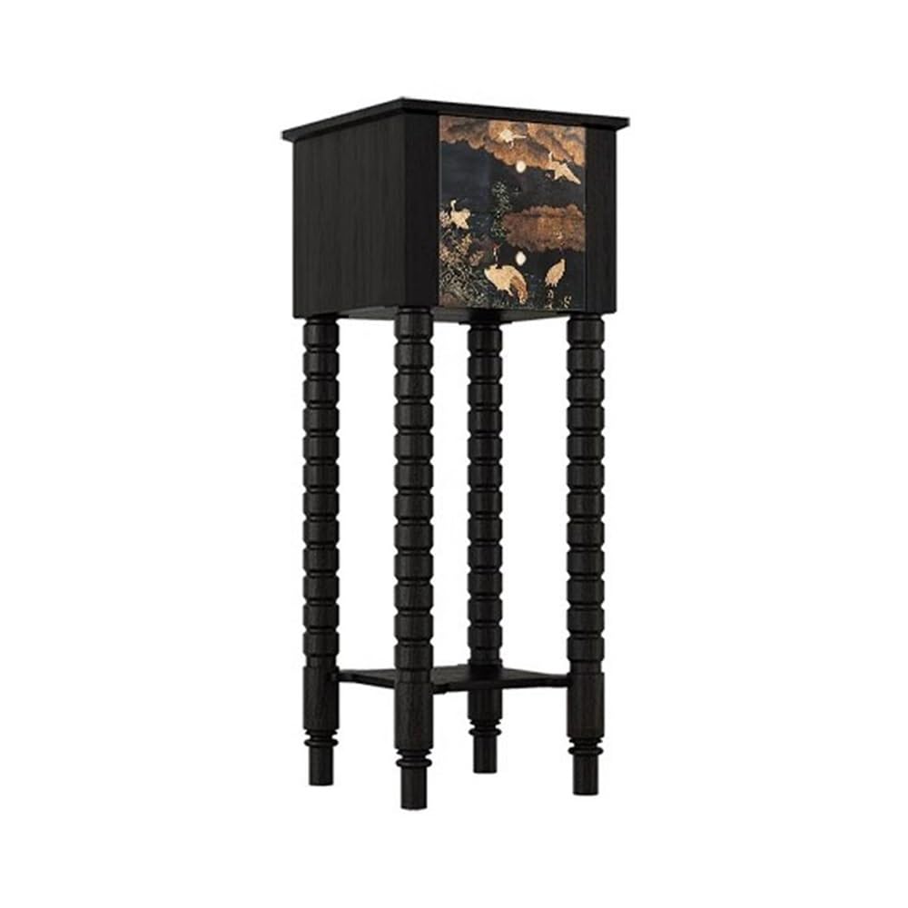 ZENY896V Home French Vintage Tall Leg with Drawer Flower Rack, for Living Room Entryway Corner Display Stand Decor