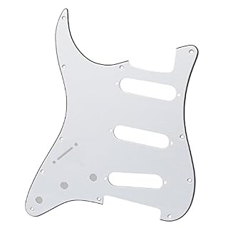 IKN Gaucher 11 trous SSS Strat Pickguard Guitare Scratch Plate pour American Standard Stratocaster Trois micros à simple… - Les Beatles, Paul McCartney, John Lennon, RIngo Starr, George Harrison IKN Gaucher 11 trous SSS Strat Pickguard Guitare Scratch Plate pour American Standard Stratocaster Trois micros à simple… – Image 2