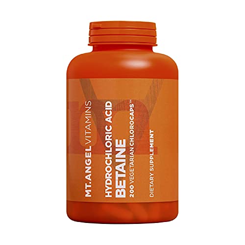 Mt. Angel Vitamins - Hydrochloric Acid Betaine, Supports Healthy Digestion & Gastric Juices (100 Vegetarian Chlorocaps)
