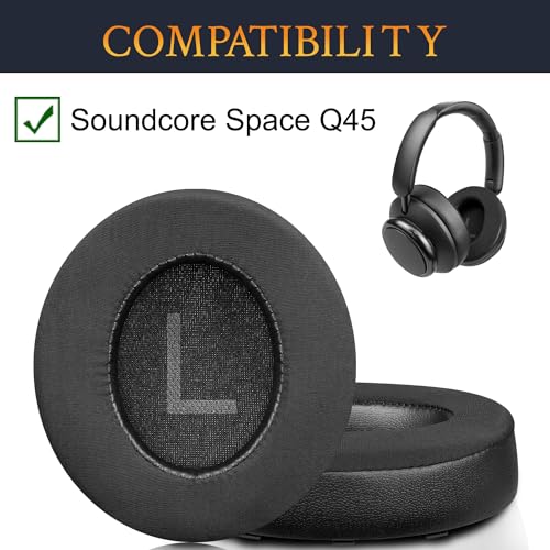SOULWIT Cooling Gel Earpads Replacement for Anker Soundcore Space Q45 Headphones, Ear Pads Cushions with Ice Silk Fabric - Image 2