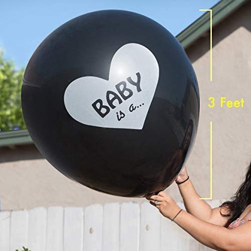 Palloncini Gender Reveal 36 Pollici - 2 Pezzi Con Coriandoli Rosa/Blu - Foto 8