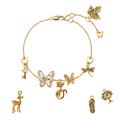 AleapDoll 200/300pcs Wholesale Bulk Charms for Jewelry Making Supplies Bracelet Charms Necklace Pendant Earring Tibetan Antique Gold Craft Supplies DIY Accessories (A Set of 300pcs)