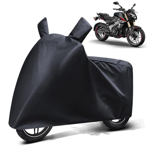 Image of FABTEC Waterproof Bike Body Cover Compatible with Bajaj Dominar 400, A3 (Black)