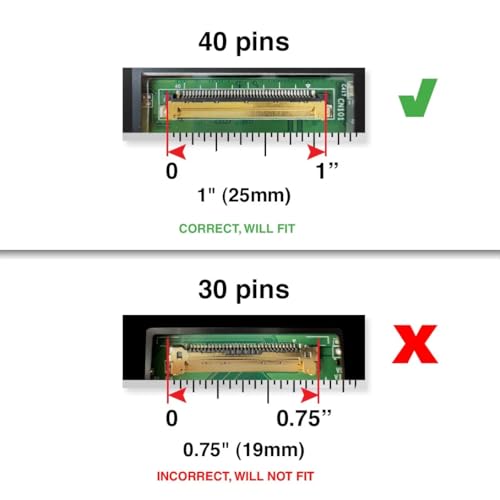 Image of 40 pins Screen Replacement for Dell Latitude E5440 E5470 3440 E6440 E7440 E7450 E7470 P44G P37G (Older Models - Before 2020) 14.0 inch HD 1366 * 768 LCD LED Display Panel (Not for 30Pins)