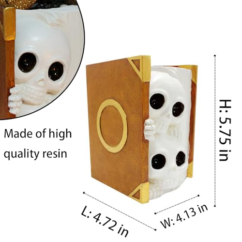 Myflocy Gothic Book Vase For Flowers Funky Weird Skull Planter Pot Unique Halloween Cool Decor  thumb #1