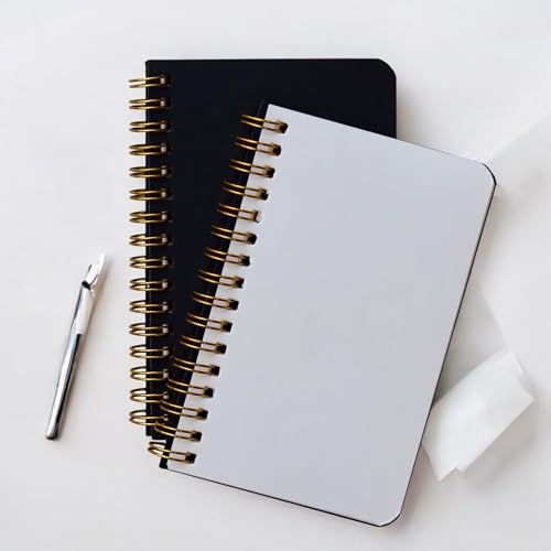 Image of INNAXA Pocket Notebook with a Black cover For Writing Personal,Office Use Pocket-size Notebook Blank 120 Pages (Black, Pack of 6)