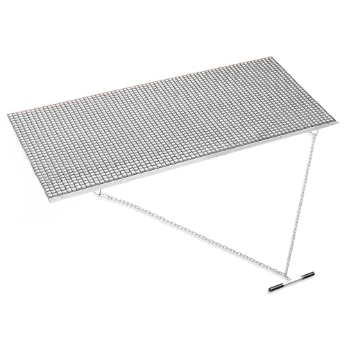 LTSEAME 5 x 3 FT Heavy Duty Durable Drag Mat ATV/UTV and Tractors Steel Mesh Field Surface Leveling Drag Mat for Manual or Vehicle Pulling