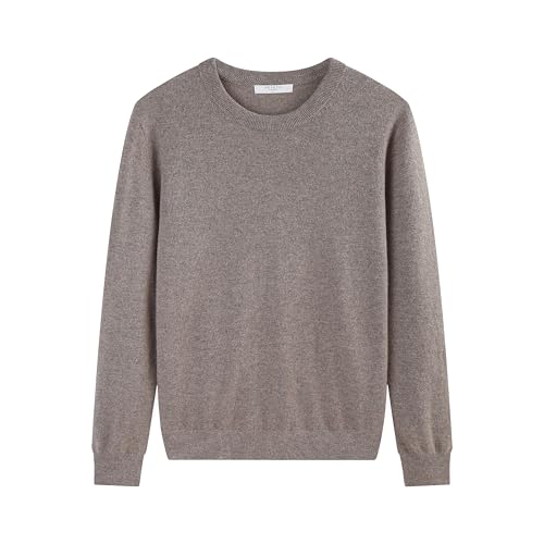 Men's Round Neck Sweater, 100% Pure Grade A Cashmere, Inner Mongolia, Long Sleeve4