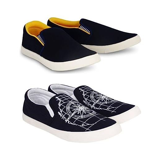 Image of HOTSTYLE Premium Casual Shoes Slip On Sneakers for Men |Combo Pack of 2|176