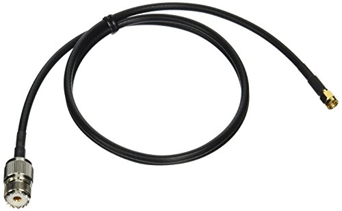 DHT Electronics Yaesu Kenwood Handheld to PL259 Cable SMA Male to UHF SO239 Connector, 3 Feet