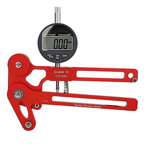 NYSUZHOUJI Bike Spoke Tension Meter Measuring Tool,Bike Repair Tools Meter Spoke Wrench,Meter Digital Scale Measures Wheels Adjustment Tool for Cyclists