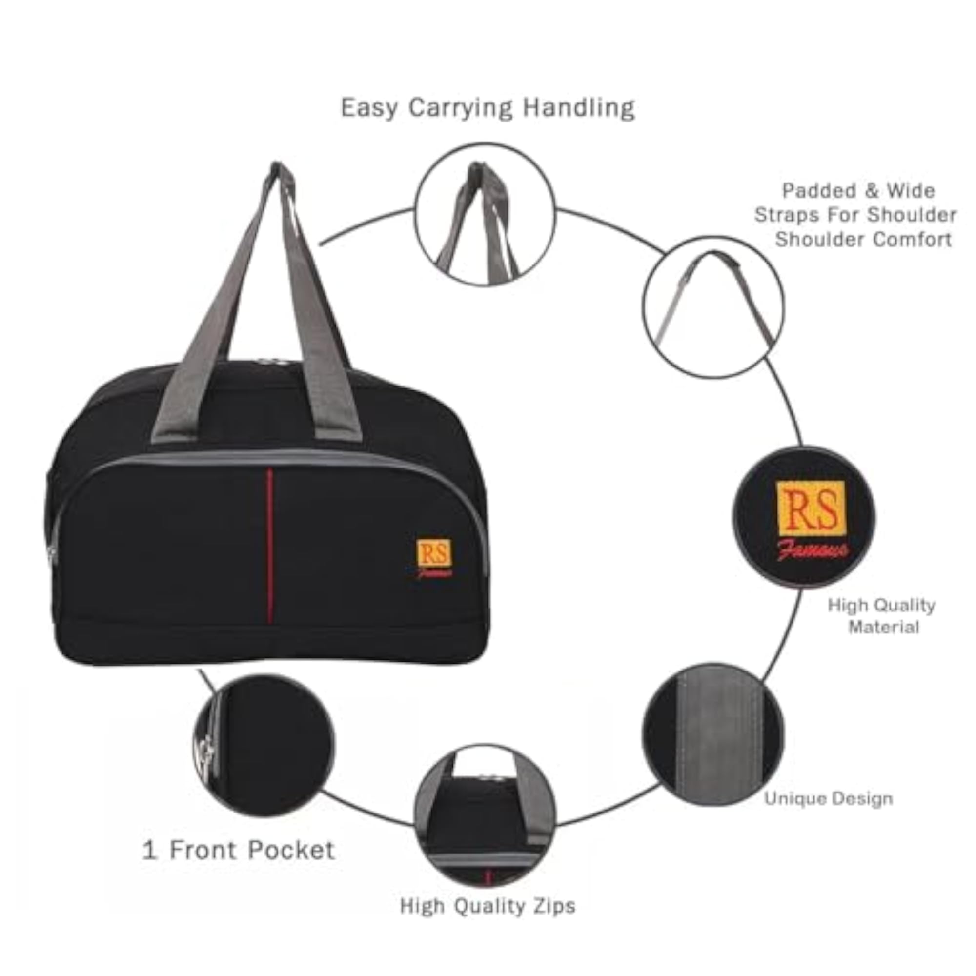 40L Hand Duffel Bag Stylish Lightweight for Men & Women