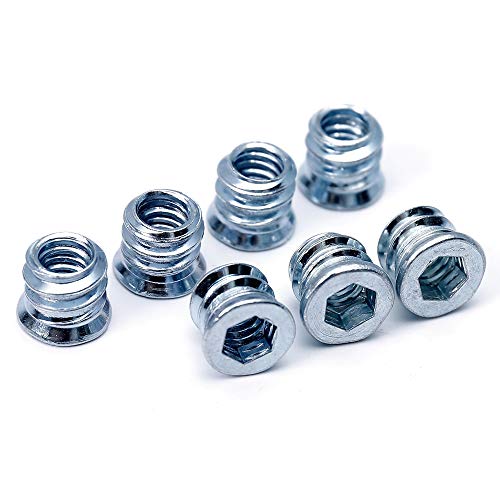 Image of Threaded Inserts for Wood 1 /4-20 x 10mm 50 Pieces