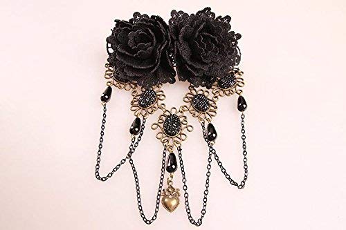 Amazon.co.jp: [KimBerley] バレッタ 黒薔薇 バラ ゴスロリ ゴシック 