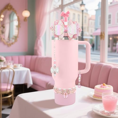 Hpebl 9PCS Accessories for Stanley Cup 30 40oz Tumbler Accessories, Pink - image 6