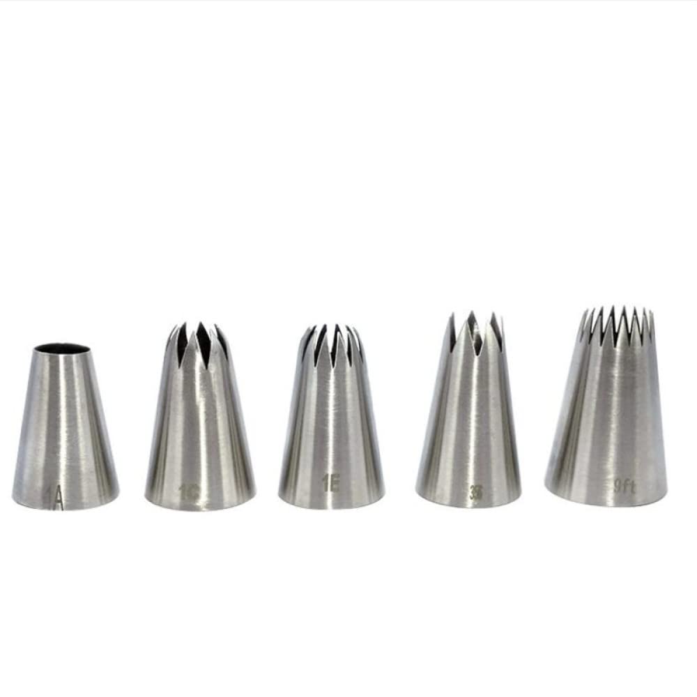Juego de puntas para decoración de pasteles y crema, herramientas de repostería, boquillas de acero para glaseado, cabeza de magdalena, decoración de postres, juego de puntas de decoración