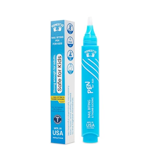 Honest10 Nail Biting Prevention Click Pen for Kids - Break The Thumb Sucking Habit - Safe Bitter Nail Formula, Lab Tested &amp; Pediatric MD Approved - Easy Application, Mfr in USA (0.25 oz)