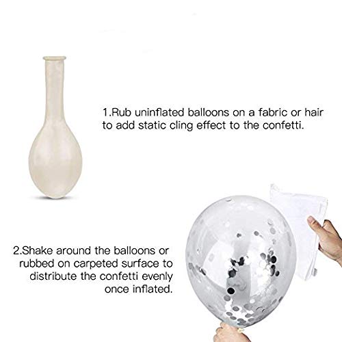 TOYXE Happy Birthday Balloons Decorations Set Silver - Image 6 thumbnail