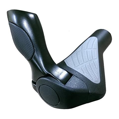 Hafny Ergonomic Lock-on Handlebar 130mm Grips with Bar End, Bike Grips (Comfy) Cover