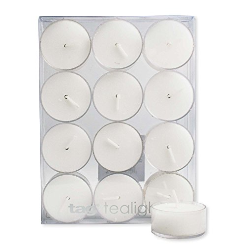 TAG - Basic Tealight Candles, Perfect for Adding a Little Light to Any Room, White, Set of 12